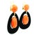 Large Vintage Italian Coral, Onyx & Diamond 18k Gold Statement Drop Earrings, A Pair For Sale In Miami - Image 6 of 13