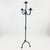 Metal Hand Forged Iron Floor Candelabra 48″ (122cm) Antique Copper Patina 3-Arm Loop Design Classic Candle Holder Rustic Decor For Sale - Image 7 of 7