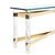 Mid-Century X Form Polished Brass & Lucite Console Table by Karl Springer For Sale - Image 9 of 14