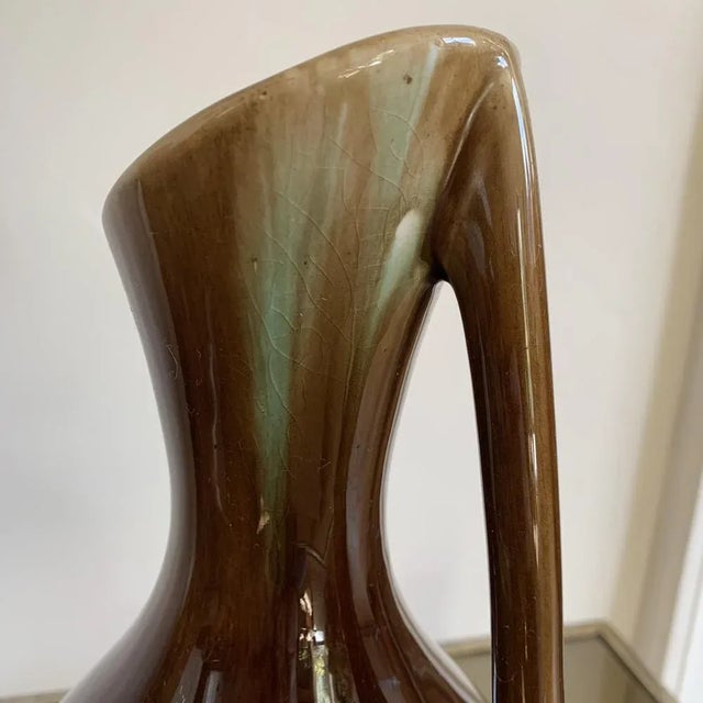 Brown Mid-Century Sandstone Vase, 1960s For Sale - Image 8 of 10