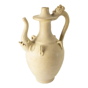 20th Century South East Asian Straw Cream Glazed Tang Style Pitcher or Ewer