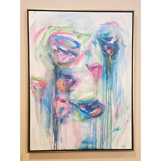 Abstract Kimberly Loveland Signed Original Abstract Expressionist Mixed Media Painting - Framed For Sale - Image 3 of 10
