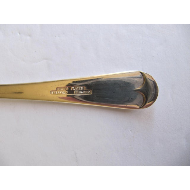 Vintage Sheffield Silver-Plate Salad Utensils For Sale - Image 4 of 5
