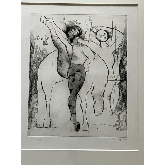 Rare Marino Marini Original Etching, Edition of Only 20. Signed, Framed, Numbered Xiv/Xx For Sale In Miami - Image 6 of 12