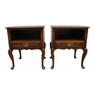Statton Cherry Queen Anne Style Nightstands For Sale
