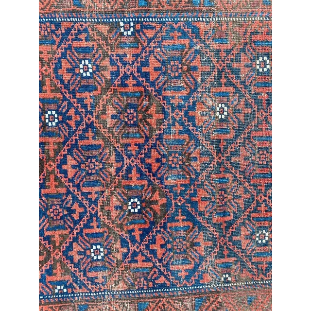 Textile Antique Turkmen Baluch Afghan Rug For Sale - Image 7 of 16