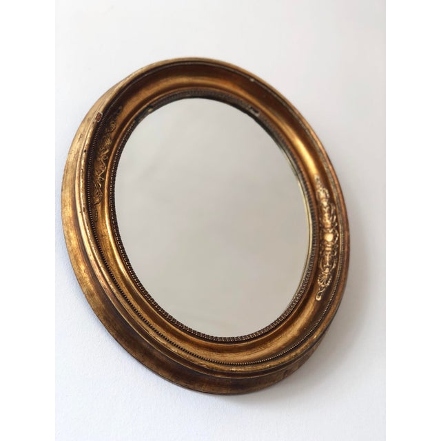 Late 19th Century Antique French Oval Giltwood Mirror – Late 19th Century For Sale - Image 5 of 8