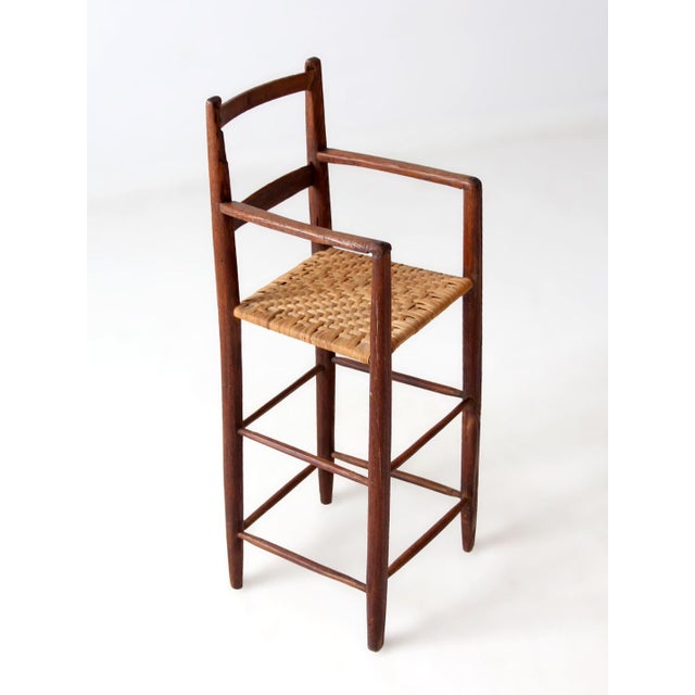 Antique Child's Chair With Woven Seat For Sale - Image 9 of 14