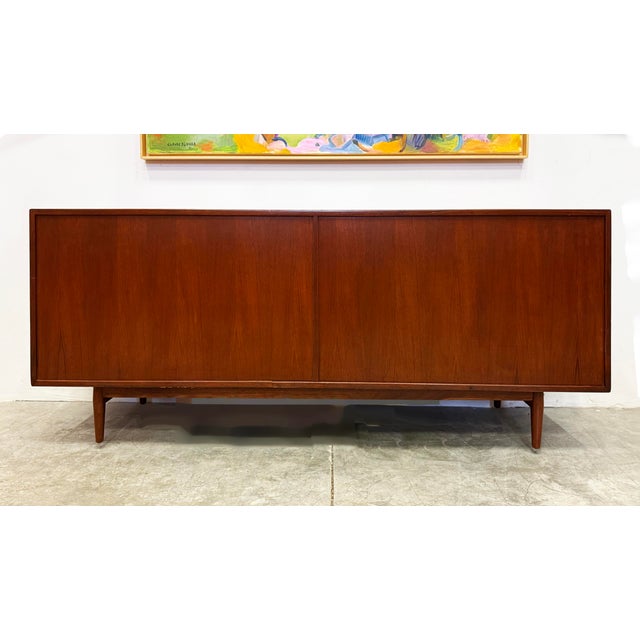 Brown Mid-Century Danish Modern Teak Arne Vodder Sibast Dresser, Refinished For Sale - Image 8 of 9