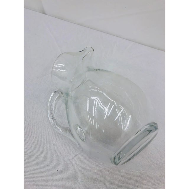 Vintage Glass Pitcher Vase For Sale In Raleigh - Image 6 of 7