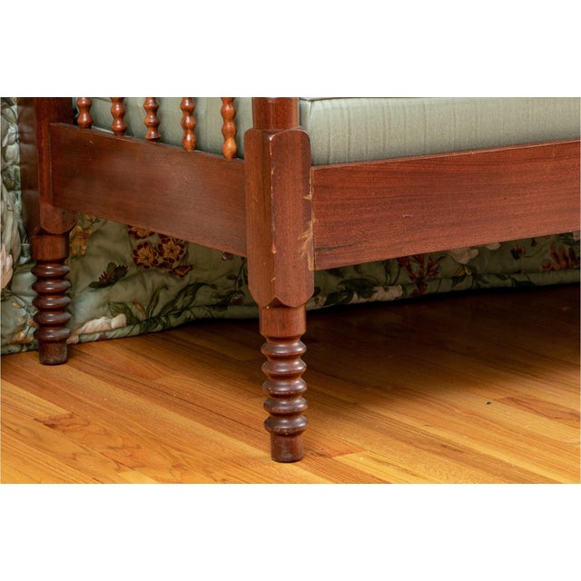 Transitional Early 20th Century Barley Twist Bobbin-Turned Walnut Reclining Bench For Sale - Image 3 of 7