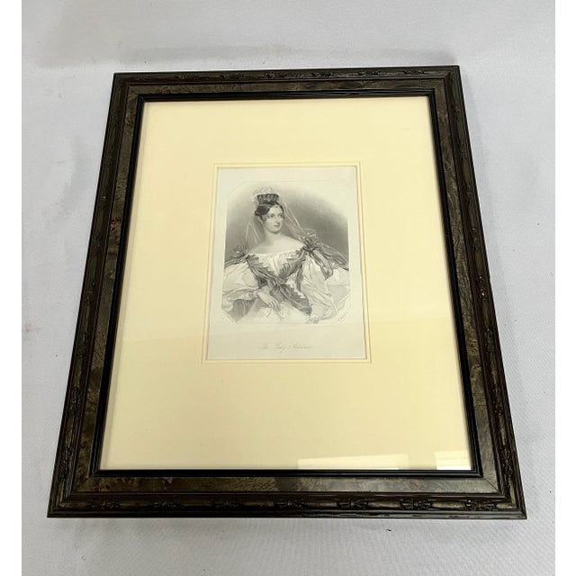 Mid 1800s Original Copper Engraving the Lady Adeline For Sale In Dallas - Image 6 of 13