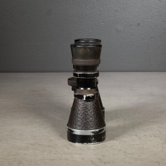 Early 20th Century World War 1 German Military Field Leather Binoculars c.1918 For Sale - Image 5 of 9