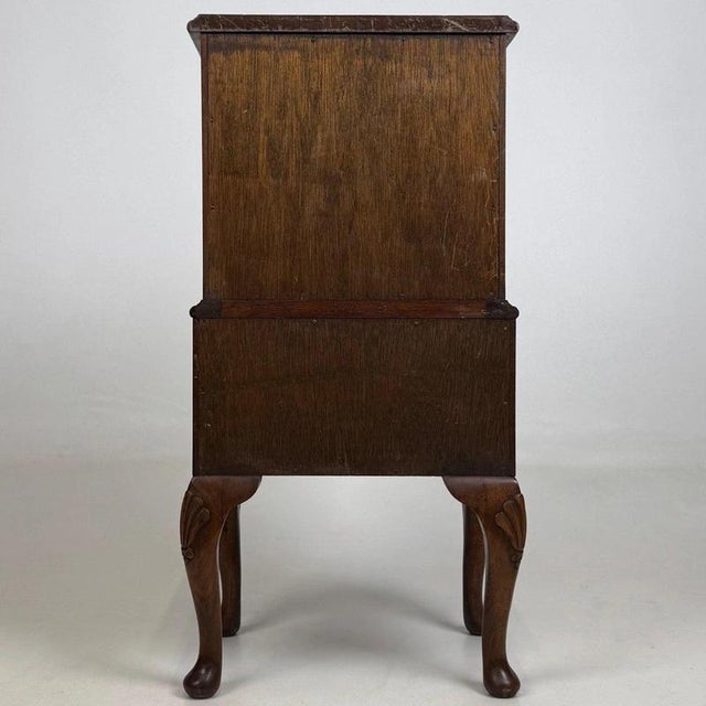 Antique Early 20th Century English Edwardian Mahogany Chest of Drawers For Sale - Image 6 of 13