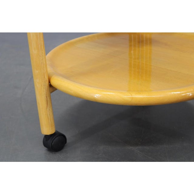 Danish Round Birch Lazy Susan Trolley from Jens Quistgaard, 1970s, Set of 2 For Sale - Image 10 of 14