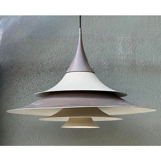 Vintage Scandinavian Tiered Pendant Lamp For Sale - Image 12 of 12