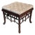 Regency Style Faux Bamboo Cut Velvet Upholstered Footstool For Sale