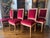 Set of Four Louis XVI Side Chairs in Burgundy Mohair Upholstery. Excellent Condition, no tears, stains or structural...