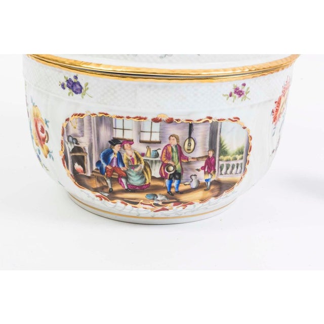 1970s Hand Painted Porcelain Tureen For Sale - Image 5 of 15