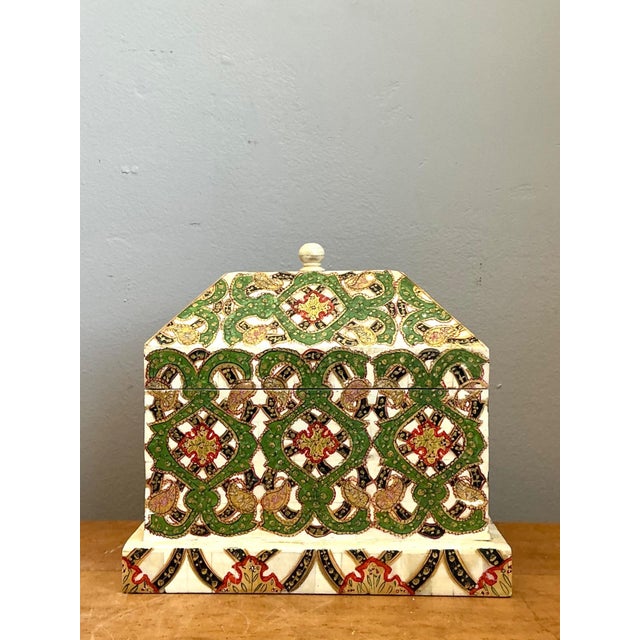 Vintage Inlay Stone Box For Sale - Image 11 of 12