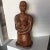 Brown J. Terkiel Abstract Carved Wood Sculpture on Stone Base Signed and Dated For Sale - Image 8 of 9
