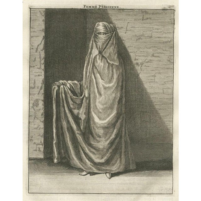 Baroque Cornelis De Bruyn, Persian Woman in Veil Travel, 1704, Engraving For Sale - Image 3 of 9