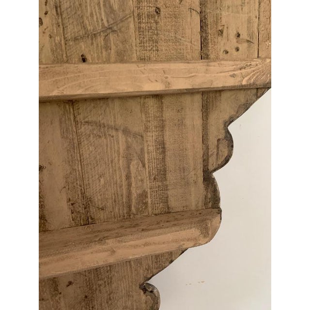 Blue Large Italian Curved Painted Hanging Shield, 1950s For Sale - Image 8 of 9