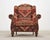 Tribal King Ranch Kilim Rug Style Upholstered Lounge Chair + Ottoman For Sale - Image 3 of 18