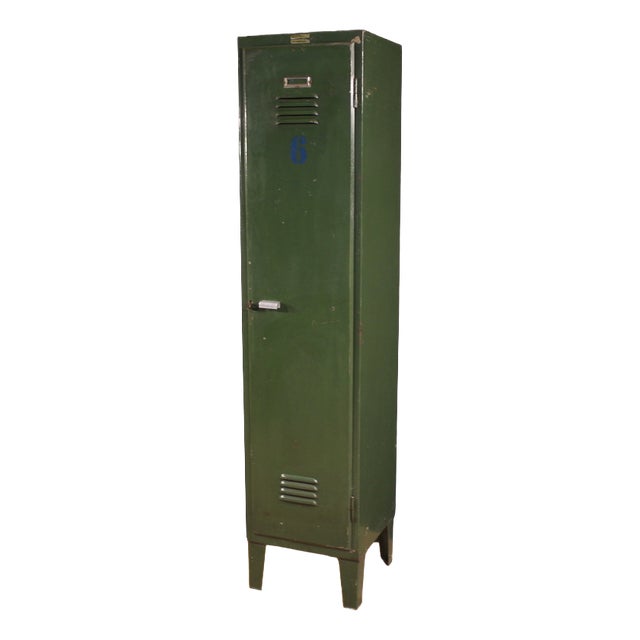 Italian Green Lacquered Metal Cabinet, 1970 For Sale