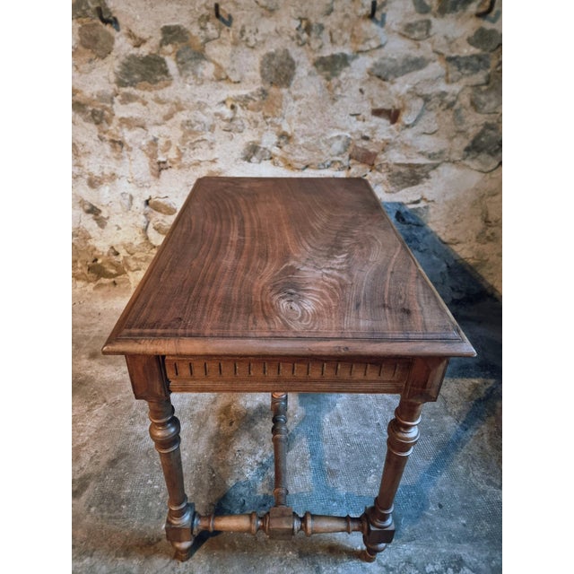 1930s French Walnut Writing Desk, 1930s For Sale - Image 5 of 15