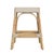 Spritely Home Accent Furniture Robias 24.5 in. Seat Height Rectangular Rattan Backless Counter Stool with Footrest, White/Tan Dot / Natural Rattan Frame For Sale - Image 4 of 7