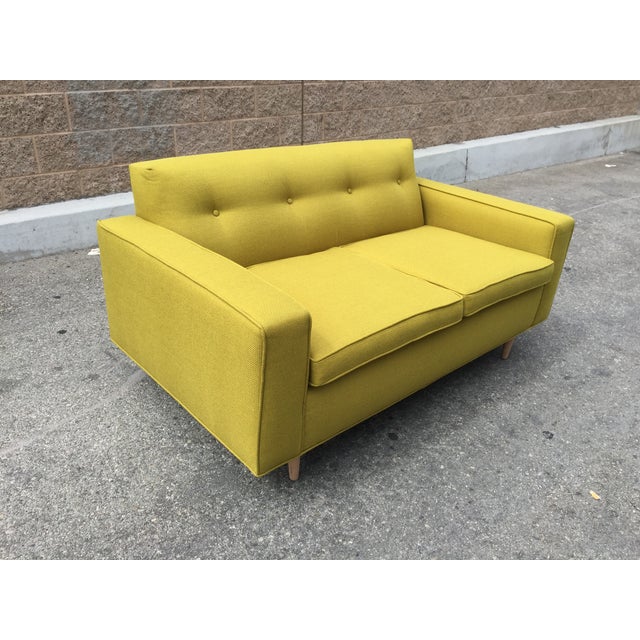 MidCentury Yellow Loveseat Chairish