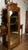 A large English faux-bamboo walnut mirror made from old doors from the early 20th century, with carved ivy motifs....