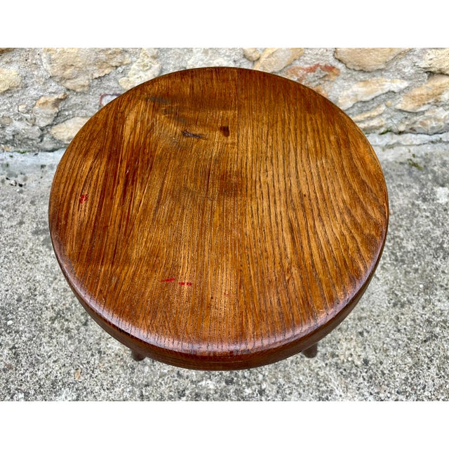 Mid 20th Century Vintage High Ash Berger Stool attributed to Charlotte Perriand, 1950s For Sale - Image 5 of 18