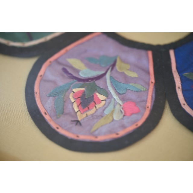 Chinese Silk Embroidered Collar Framed For Sale - Image 4 of 6