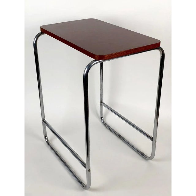 1930s Bauhaus Table with Bakelite Tabletop, 1930s, Czech Republic For Sale - Image 5 of 8