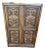 1970’s Lane Mediterranean Carved Rolling Dry Bar Cabinet With Expandable Leaves For Sale