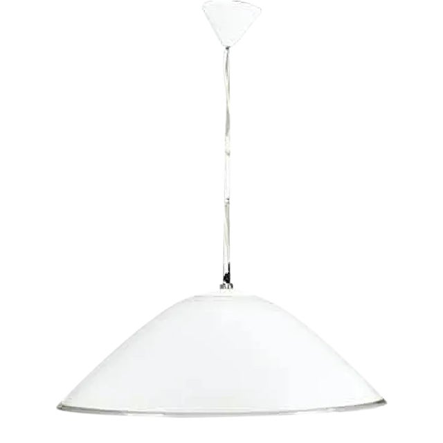 Ceiling Lamp in White Milk Glass, 1990s For Sale
