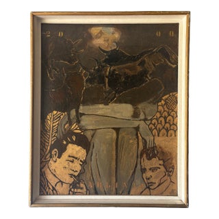 Brazilian Figurative Painting by Carlínio França, Salvador Bahia For Sale