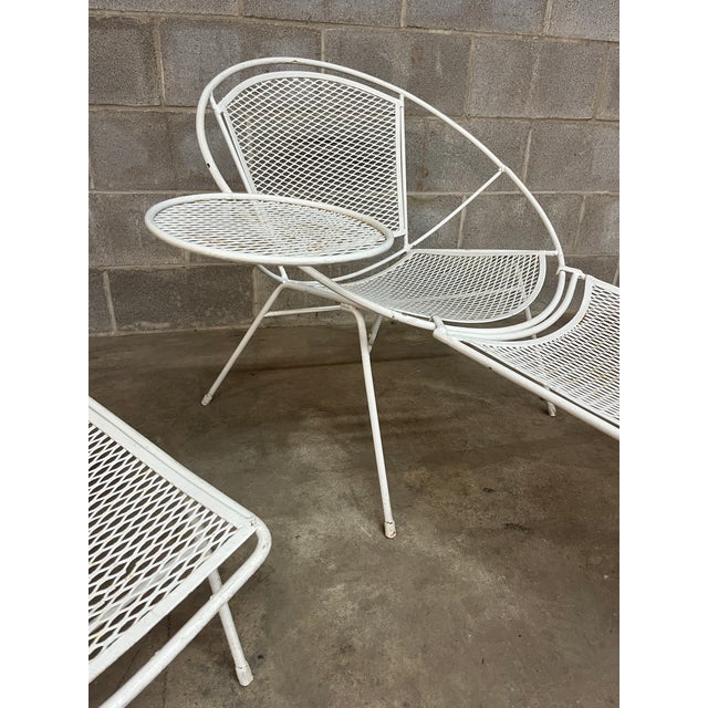 Mid-Century Modern Pair Vintage Maurizio Tempestini for Saulterini “Radar” Lounge Chair With Drink Table., Attributed For Sale - Image 3 of 12