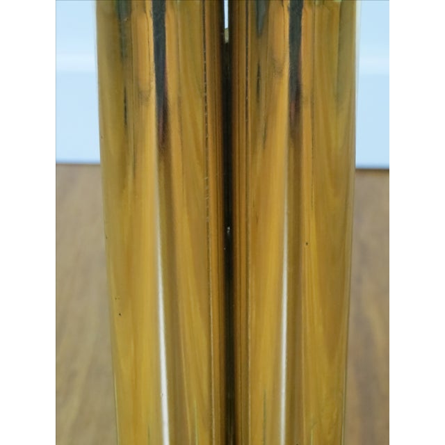 Vintage Brass & Glass Octagonal Dining Table | Chairish