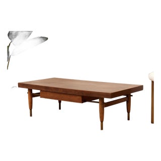 Walnut Vintage Coffee Table For Sale