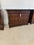 Brown 19thC Louis Philippe Flame Mahogany Commode With Gray Marble Top and Bun Feet For Sale - Image 8 of 9