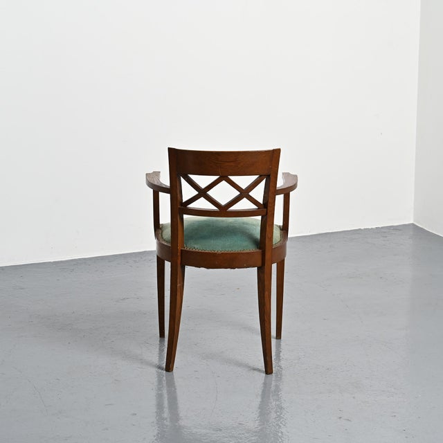 Art Deco Wooden Armchairs, France, 1940, Set of 4 For Sale - Image 3 of 7