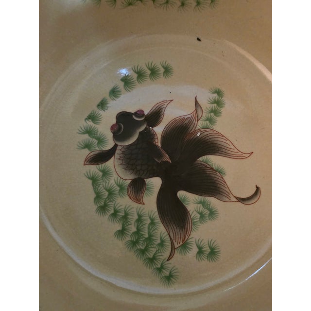 Ecru Vintage 1970s Koi Fish Planter With Stand For Sale - Image 8 of 10