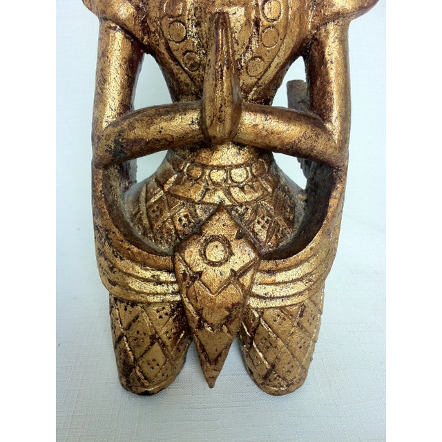 Early 20th Century Early 20th Century Thai Giltwood Buddha For Sale - Image 5 of 8