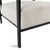 2020s Iron Frame Oak & Linen Arm Chair For Sale - Image 5 of 9