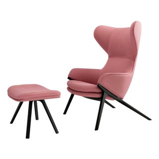 Set of P22 Lounge Chair and Ottoman by Patrick Norguet for Cassina For Sale