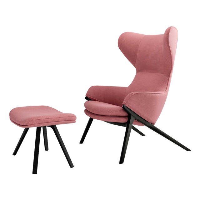 Set of P22 Lounge Chair and Ottoman by Patrick Norguet for Cassina For Sale