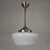 Art Deco Pendant Lamp with White Glass Shade, 1930s For Sale - Image 12 of 12